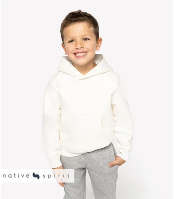 Native Spirit Native Spirit Kids Hooded Sweatshirt in BLK