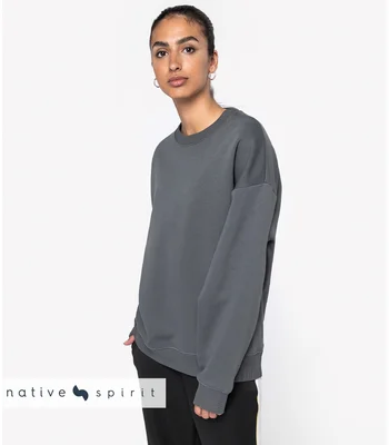Native Spirit Native Spirit Unisex Oversized Sweatshirt in BLK
