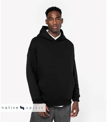 Native Spirit Native Spirit Unisex Oversized Hoodie in BLK