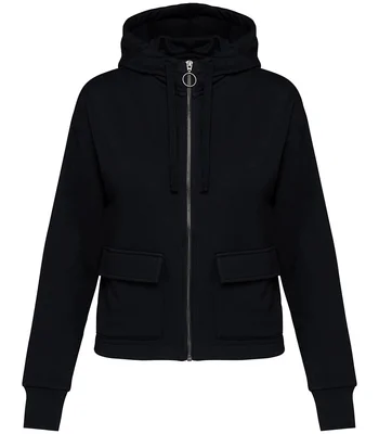 Native Spirit Native Spirit Ladies Full Zip Hooded Sweatshirt in BLK