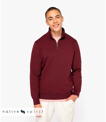 Native Spirit Native Spirit 1/4 Zip Sweatshirt in BLK