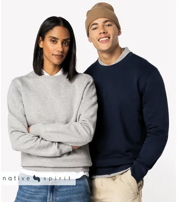 Native Spirit Native Spirit Unisex Crew Neck Sweatshirt in Black