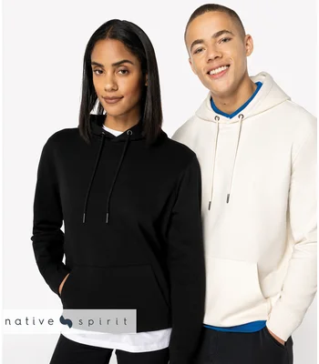 Native Spirit Native Spirit Unisex Hooded Sweatshirt in Black