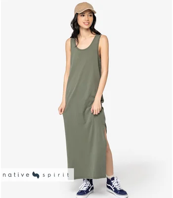 Native Spirit Native Spirit Ladies Jersey Washed Dress in WOK