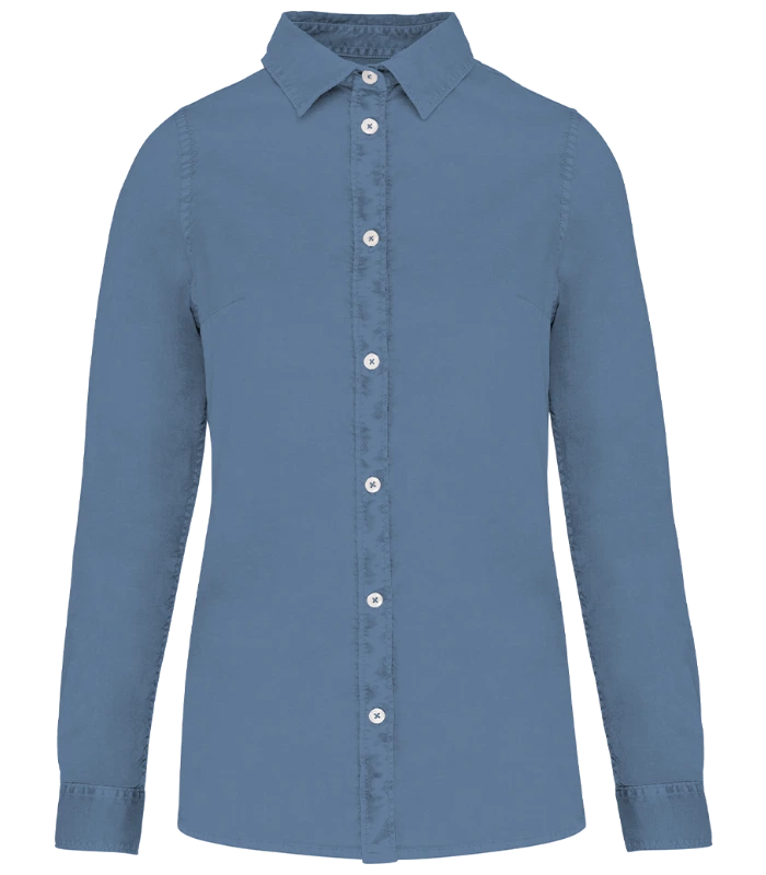 Native Spirit Native Spirit Ladies Washed Long Sleeve Shirt in WCB