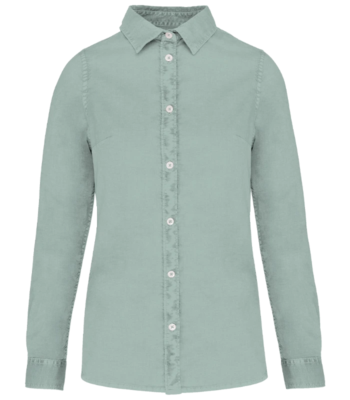 Native Spirit Native Spirit Ladies Washed Long Sleeve Shirt in WJG