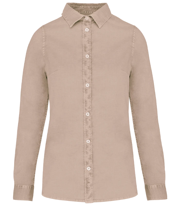 Native Spirit Native Spirit Ladies Washed Long Sleeve Shirt in WLI