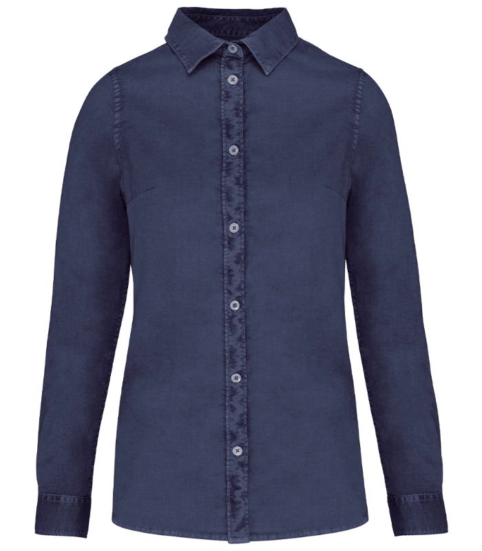 Native Spirit Native Spirit Ladies Washed Long Sleeve Shirt in WNV