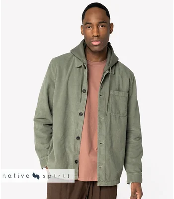 Native Spirit Native Spirit Corduroy Jacket in WBK