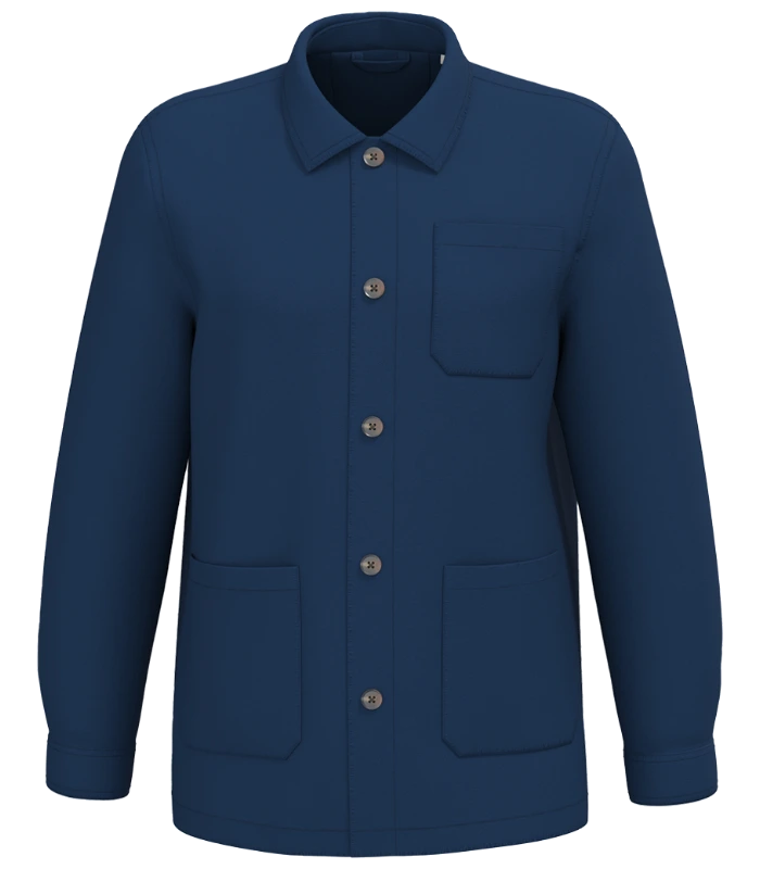 Native Spirit Native Spirit Washed Effect Work Jacket in Washed Indigo