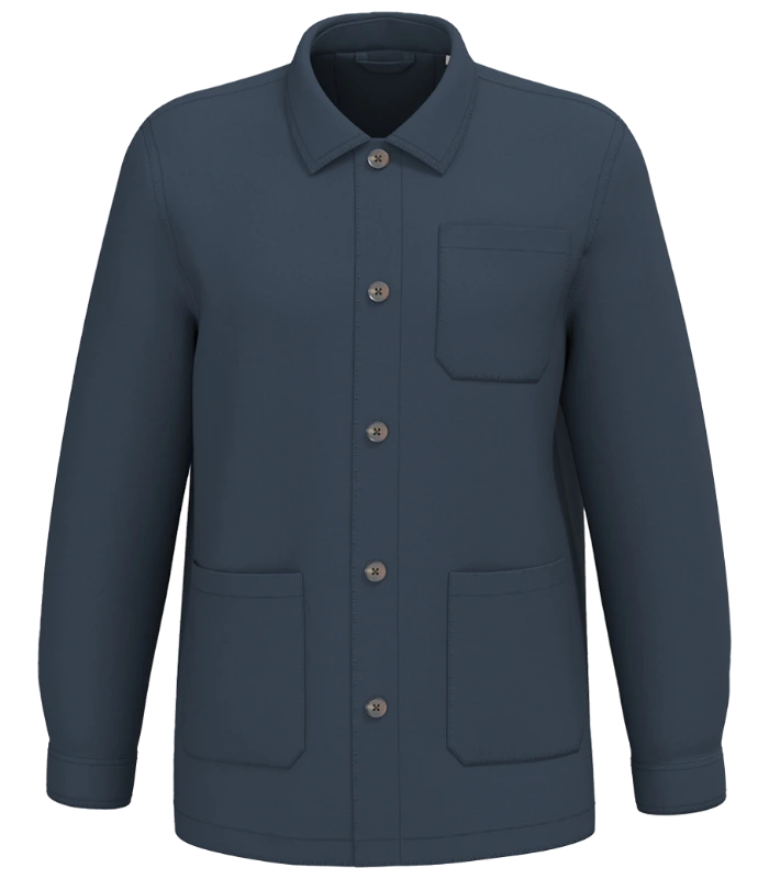 Native Spirit Native Spirit Washed Effect Work Jacket in Washed Navy
