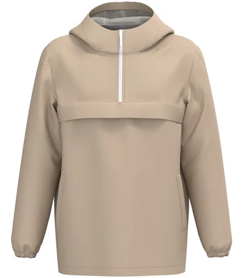 Native Spirit Native Spirit Unisex Waterproof 1/4 Zip Windbreaker in Wet Sand