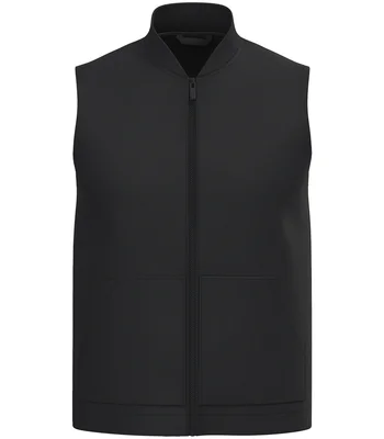 Native Spirit Native Spirit Unisex Twill Bodywarmer with Varsity Collar in Black