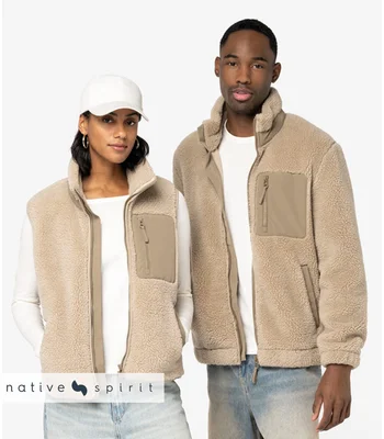 Native Spirit Native Spirit Unisex Sherpa Bodywarmer in WS/DF