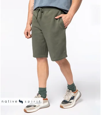 Native Spirit Native Spirit Bermuda Sweat Shorts in BLK