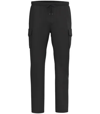 Native Spirit Native Spirit French Terry Washed Cargo Trousers in Washed Black