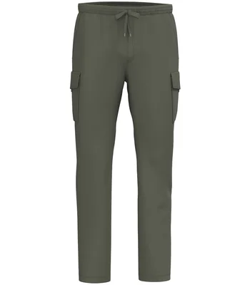 Native Spirit Native Spirit French Terry Washed Cargo Trousers in Washed Organic Khaki