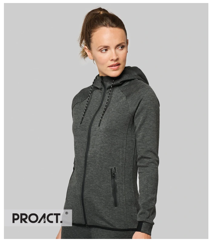 Proact Proact Ladies Performance Hooded Jacket in BLK