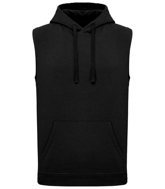 Proact Proact Unisex Sleeveless Hoodie in BLK