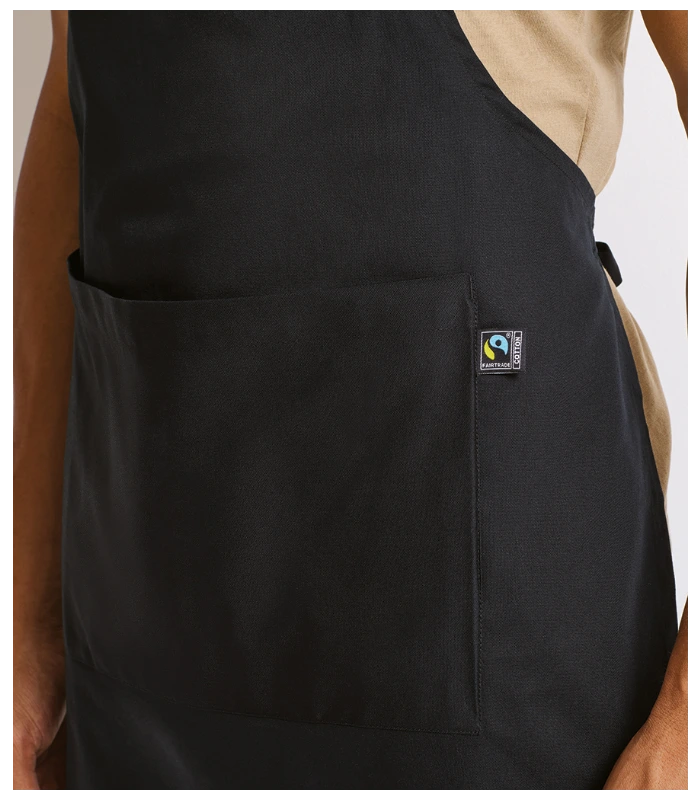 Premier Premier Fairtrade Organic Cotton Bib Apron in BLK