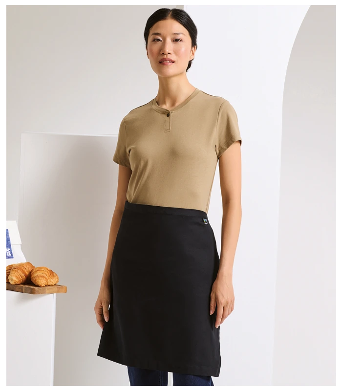 Premier Premier Fairtrade Organic Cotton Waist Apron in BLK