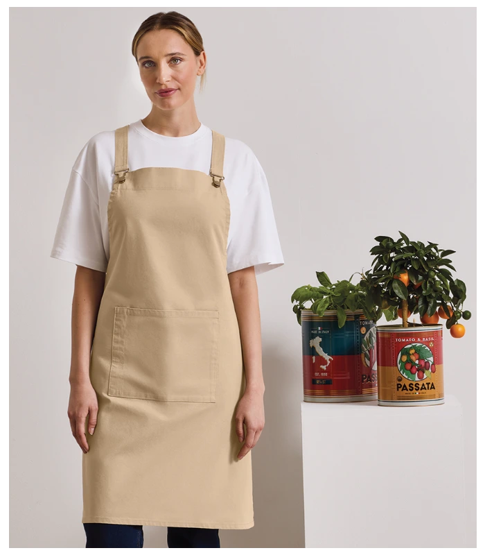 Premier Premier Cross Back Barista Bib Apron in IDM