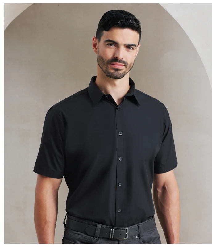 Premier Premier Supreme Short Sleeve Poplin Shirt in WHI