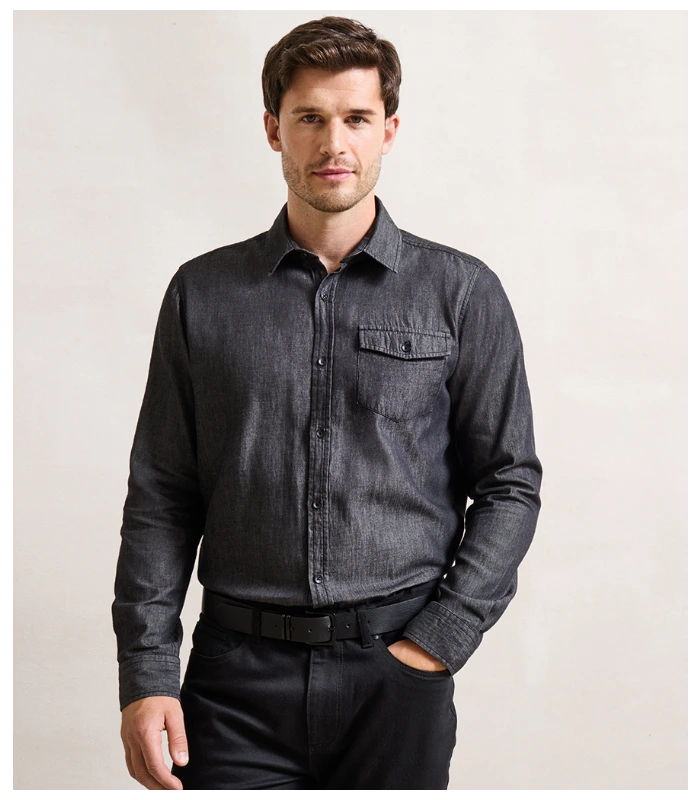 Premier Premier Jeans Stitch Denim Shirt in BDM