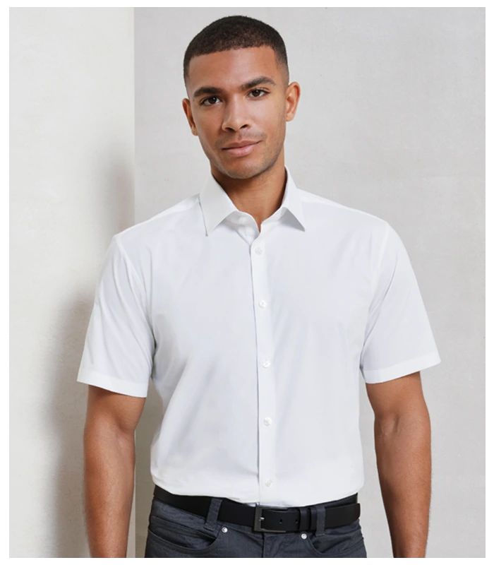 Premier Premier Short Sleeve Stretch Fit Poplin Shirt