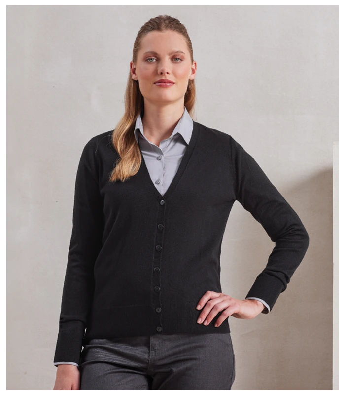 Premier Premier Ladies Essential Acrylic V Neck Cardigan