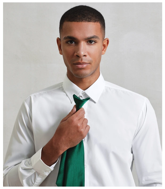 Premier Premier 'Colours' Satin Clip Tie in NAV