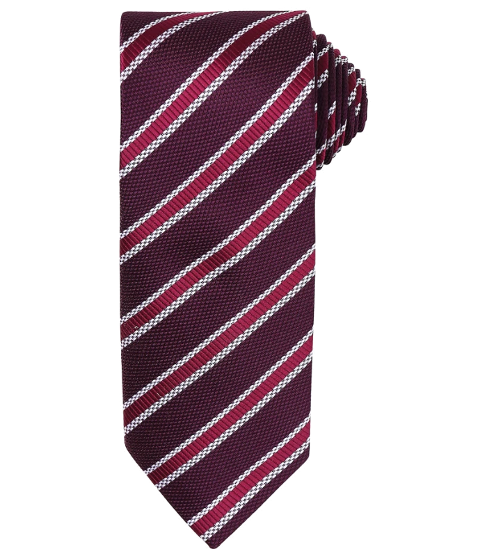 Premier Premier Waffle Stripe Tie in BU/AU