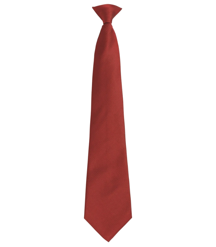 Premier Premier 'Colours' Fashion Clip Tie in BUR