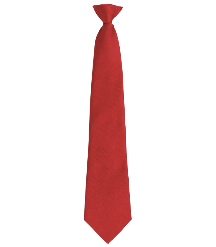 Premier Premier 'Colours' Fashion Clip Tie in RED