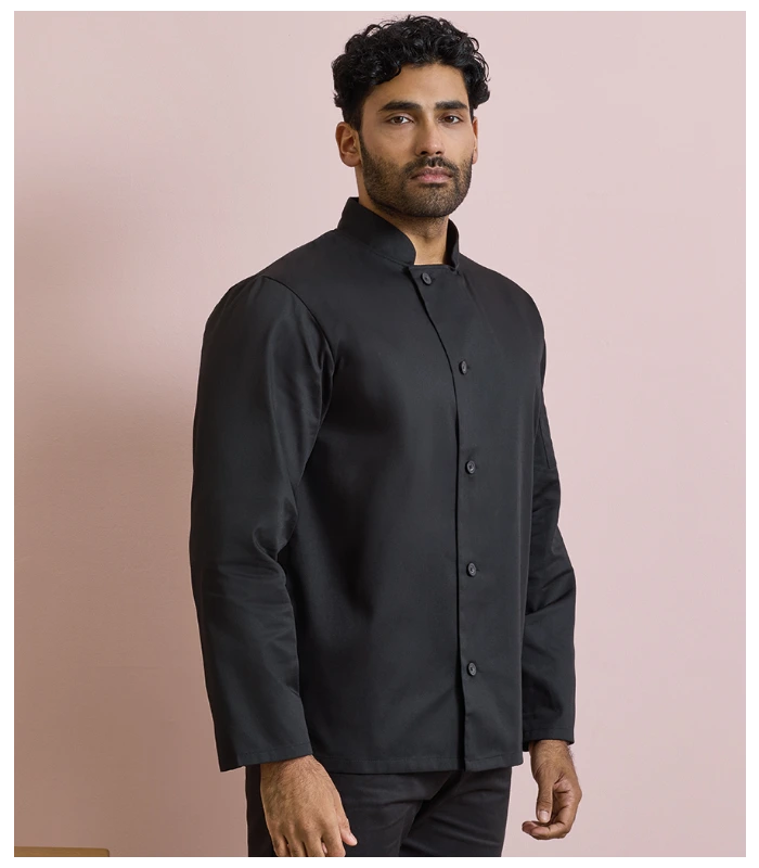 Premier Premier Essential Long Sleeve Chef's Jacket in BLK