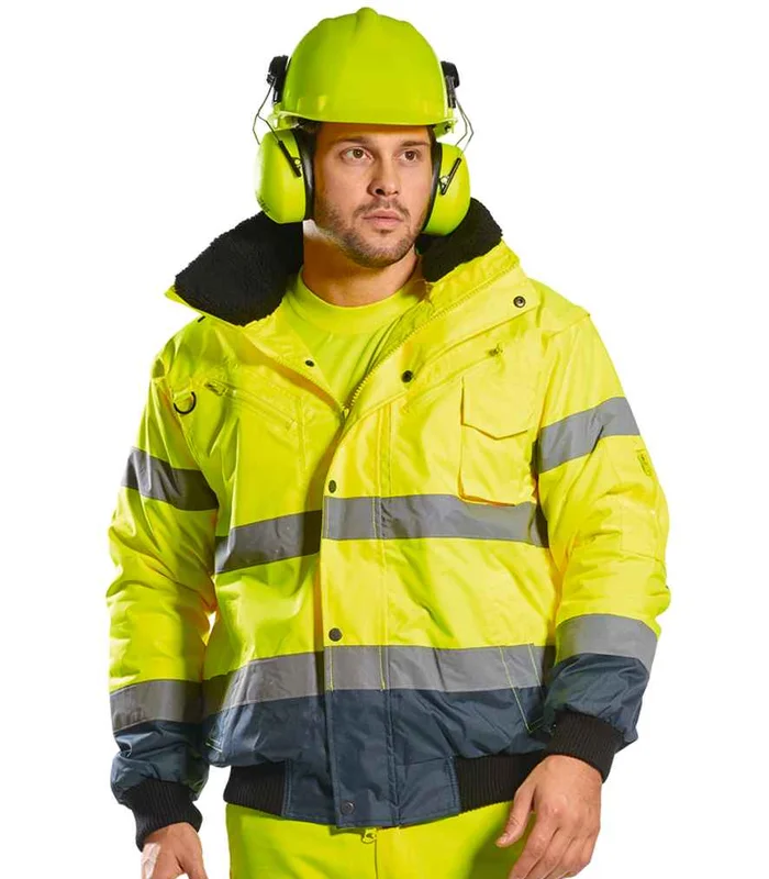Portwest Portwest 3-in-1 Hi-Vis Bomber Jacket in YL/NV