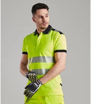 Portwest Portwest PW3 Hi-Vis Polo Shirt in OR/BK