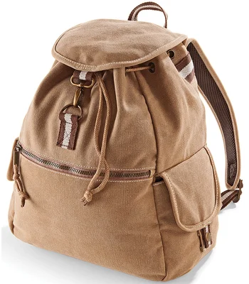 Quadra Quadra Vintage Canvas Backpack in SAH