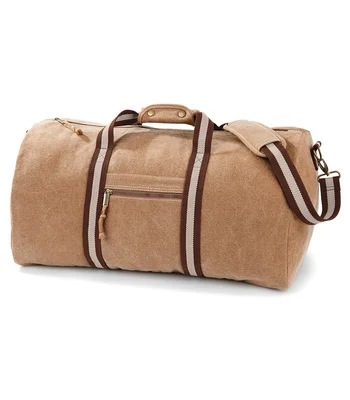 Quadra Quadra Vintage Canvas Holdall in SAH