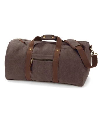 Quadra Quadra Vintage Canvas Holdall in VMG