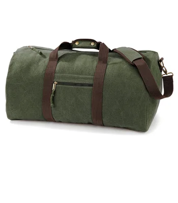 Quadra Quadra Vintage Canvas Holdall in VMG