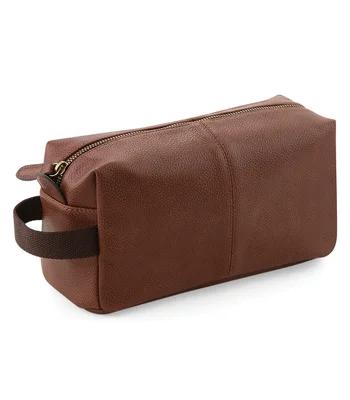 Quadra Quadra NuHide® Wash Bag in TAN