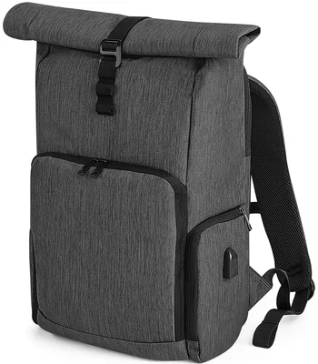 Quadra Quadra Q-Tech Charge Roll-Top Backpack in BLK