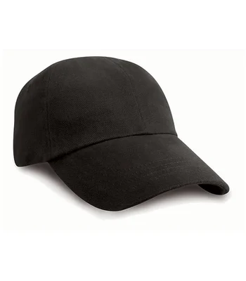 Result Headwear Result Kids Low Profile Heavy Brushed Cotton Cap in BLK
