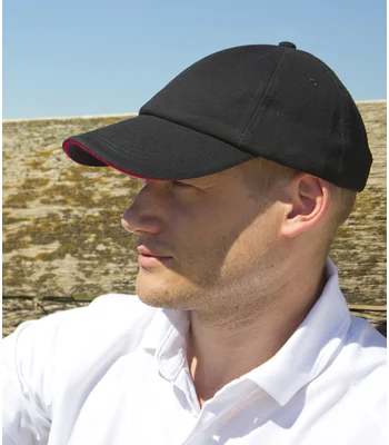 Result Headwear Result Low Profile Heavy Brushed Cotton Cap with Sandwich Peak