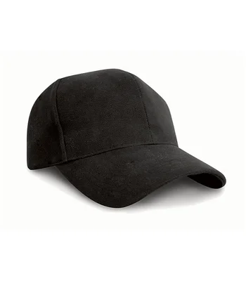 Result Headwear Result Pro-Style Heavy Brushed Cotton Cap in BLK
