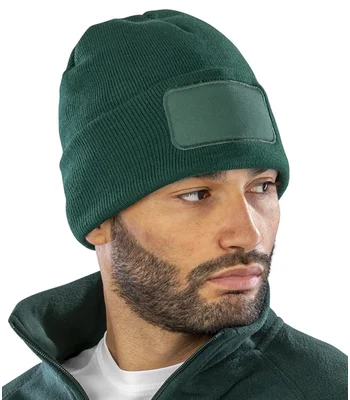 Result Winter Essentials Result Core Double Knit Printers Beanie in BLK