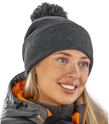 Result Winter Essentials Result Core Pom Pom Beanie in GRE