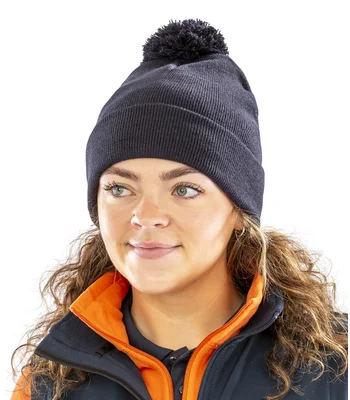 Result Winter Essentials Result Core Pom Pom Beanie in NAV