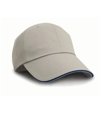 Result Headwear Result Herringbone Cap in BK/TN